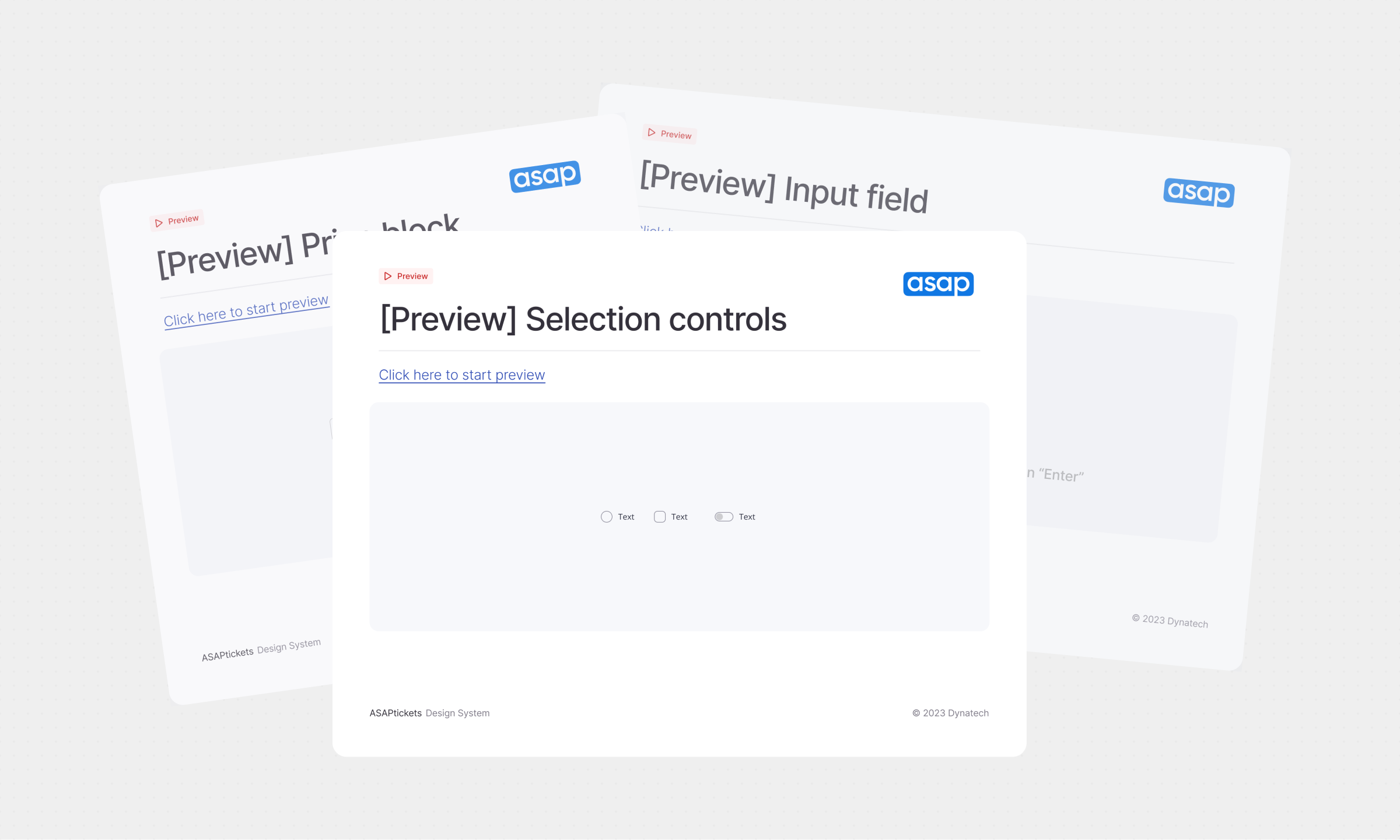 Component documentation with states, variable references and implementation guidance