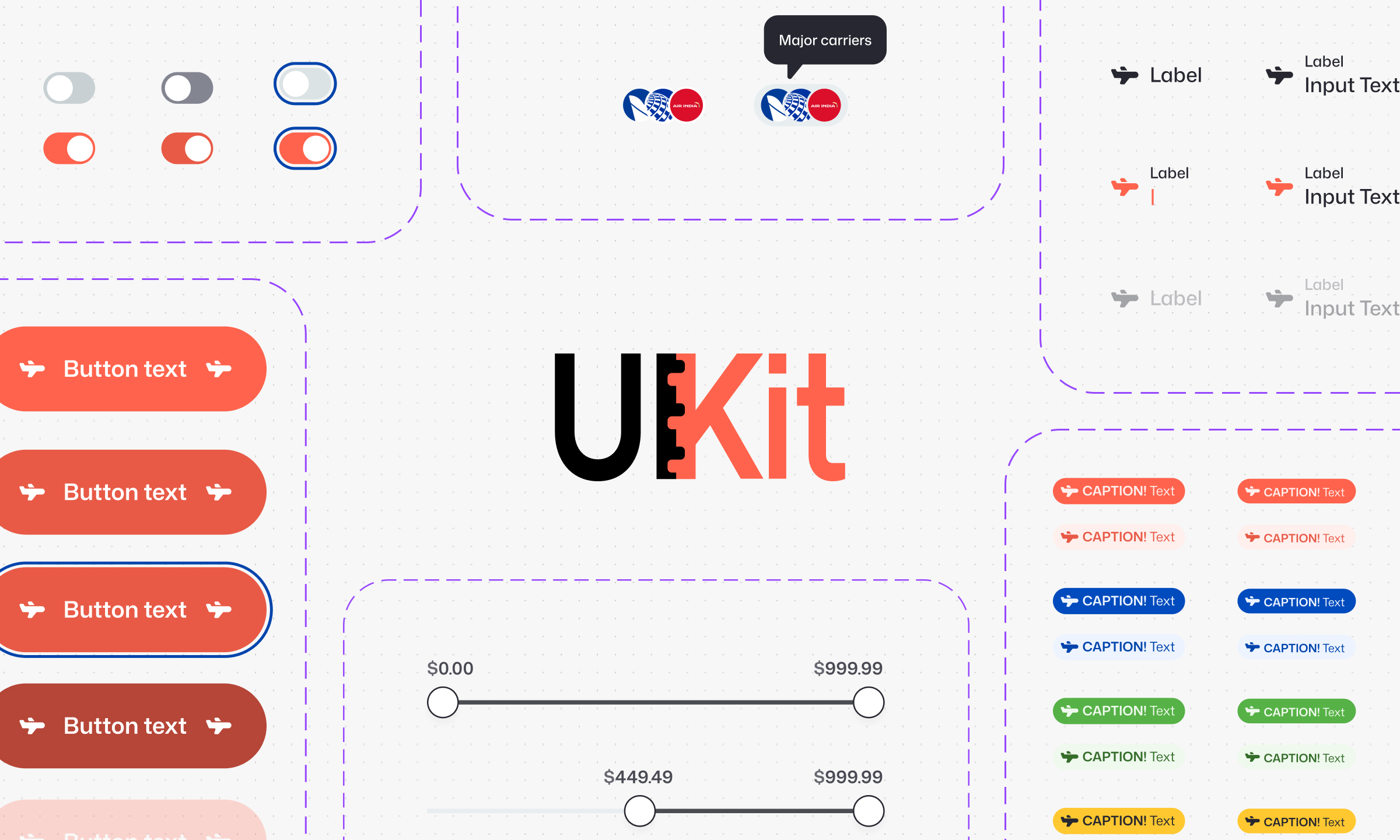Vagamo UI kit overview