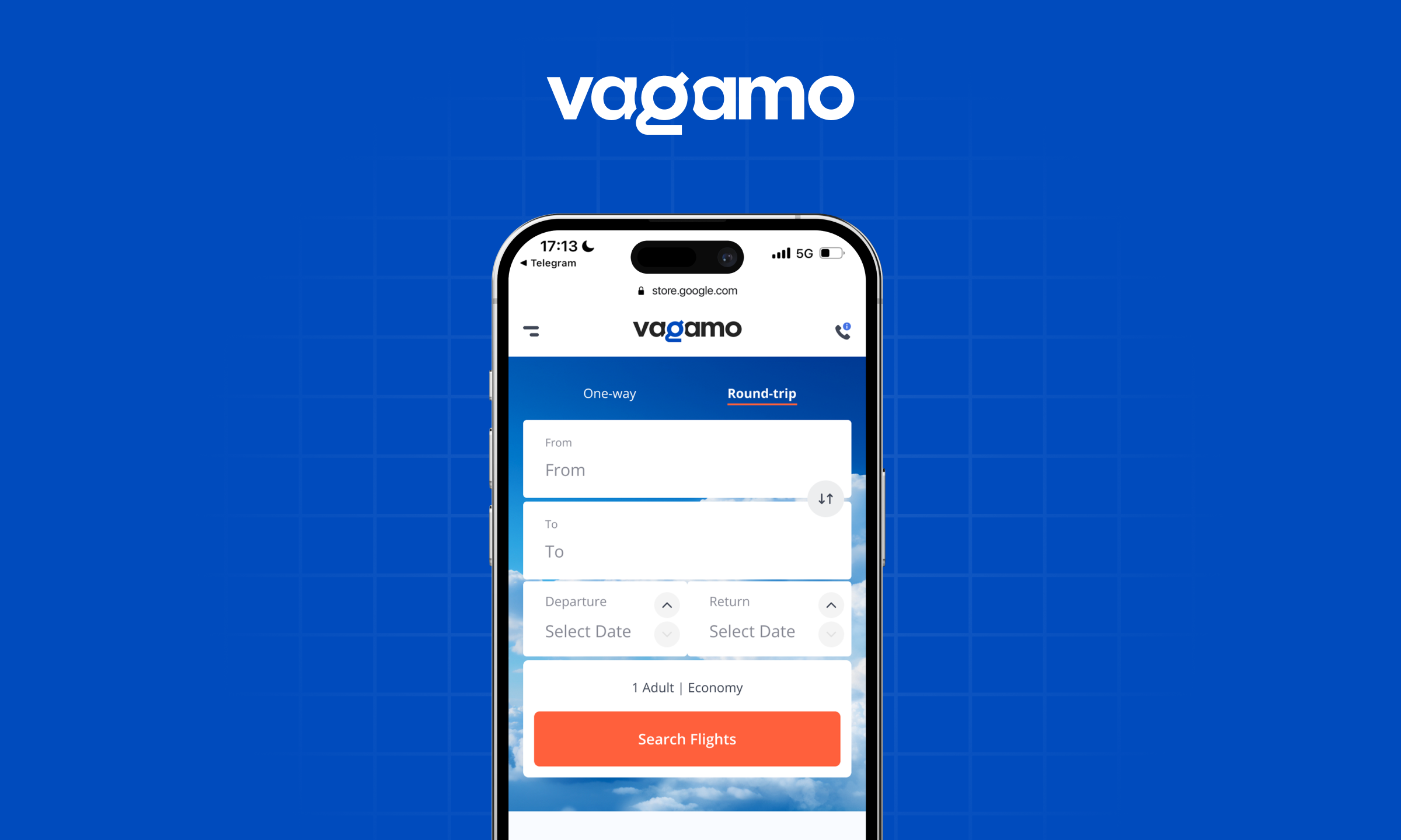 Rebranded Vagamo booking screen